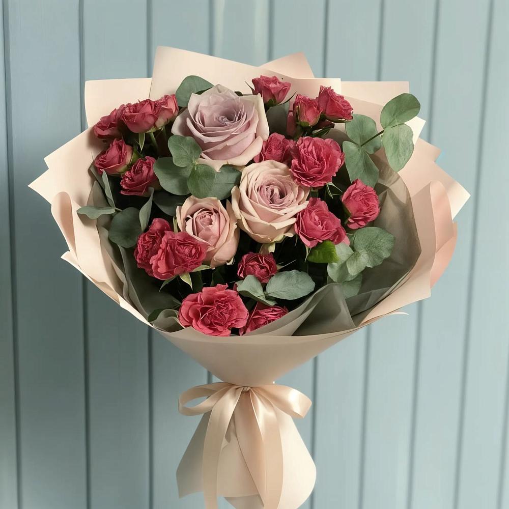 Букет цветов из: Гвоздики и Розы в Норильске