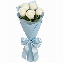 Букет 5 Белых роз Проуд в Норильске