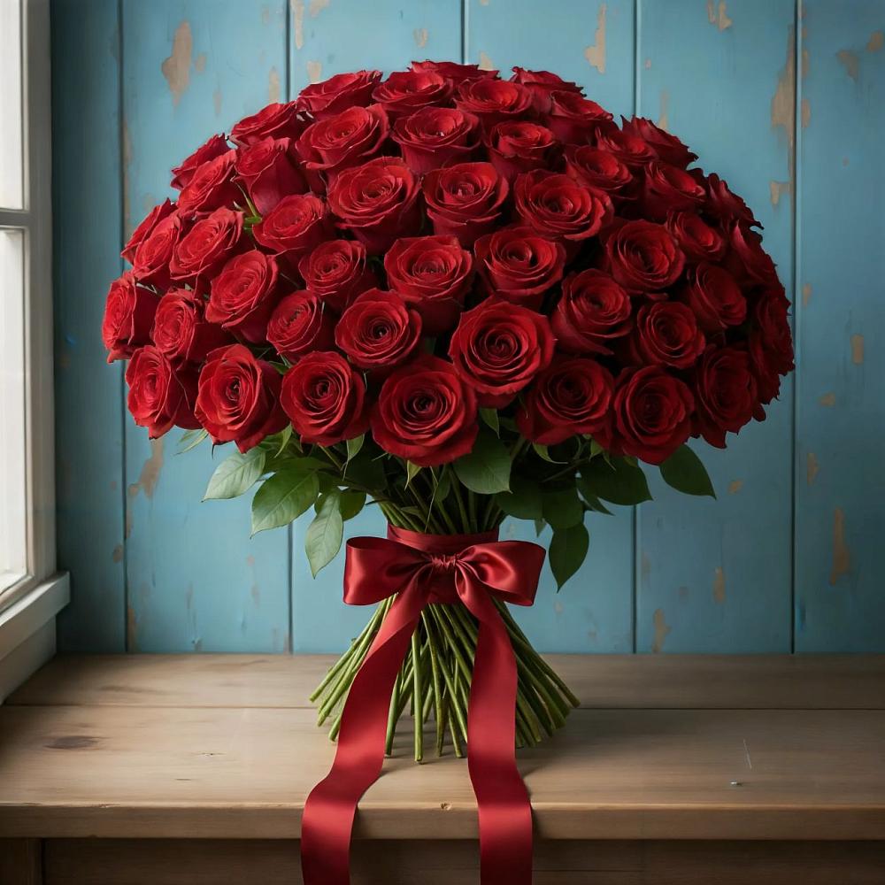 Букет Красные розы Блэк Меджик в Норильске