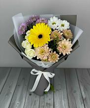 Букет цветов из:  Розы, Герберы и Хризантемы #REPLACE_PRED# Норильске