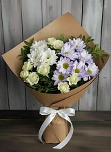 Букет цветов из:  Хризантемы и Розы в Норильске