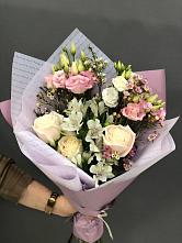 Букет цветов из:  Альстромерии, Розы и Лизиантусы #REPLACE_PRED# Норильске