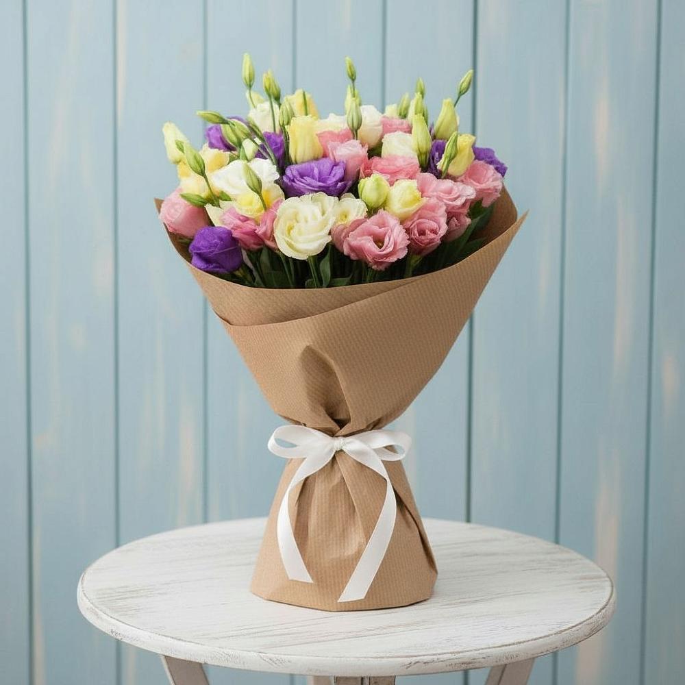 Букет цветов из: Лизиантусы в Норильске