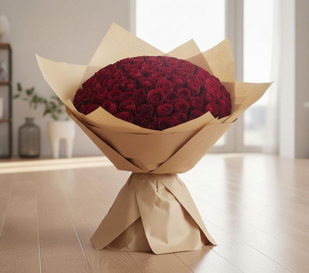 Букет 101 Красная роза в Норильске
