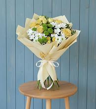 Букет цветов из:  Хризантемы и Розы в Норильске