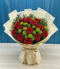 Букет цветов из:  Розы и Хризантемы в Норильске