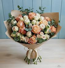 Букет цветов из:  Альстромерии и Розы #REPLACE_PRED# Норильске